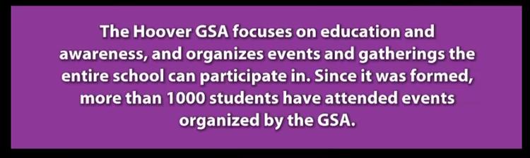 Hoover Middle School GSA - making a difference. (Unity Lab (The Working Group))